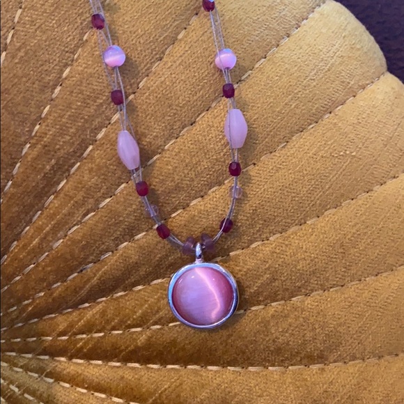 Pink stone necklace - Picture 2 of 2